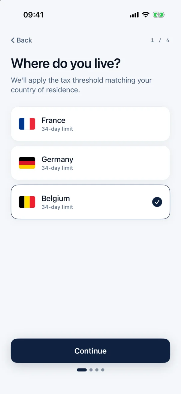 Setup: where do you live? France, Germany or Belgium.
